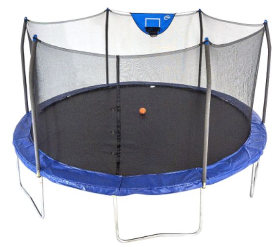 Skywalker Trampolines With 15 Feet Jump N Dunk Trampoline With Enclosure Net