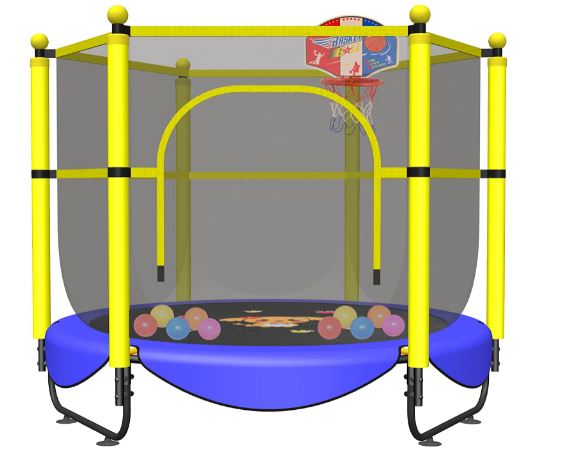 VGMiu 60 inch Trampoline for Toddlers, 5 FT Indoor & Outdoor Small Toddler Trampoline