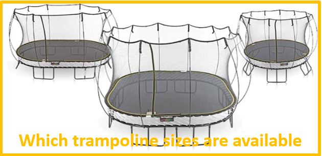 which trampoline sizes are available