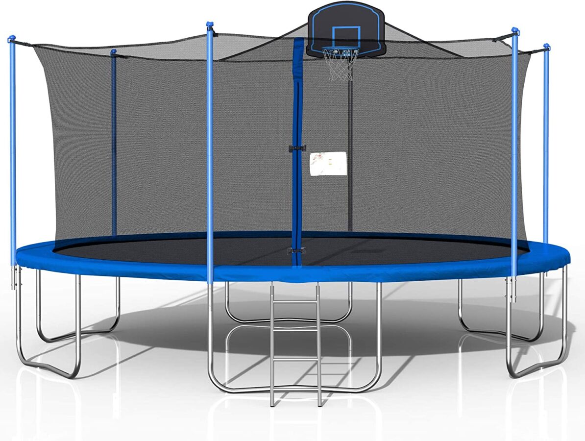 YORIN 16FT Trampoline for Adults and kids (6-8 kids) with 1000LBS weight capacity