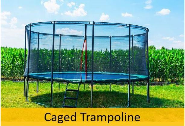 caged trampoline
